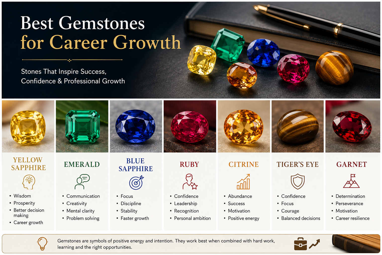 Best Gemstones for Career Growth: A Complete Guide to Choosing the Right Stone